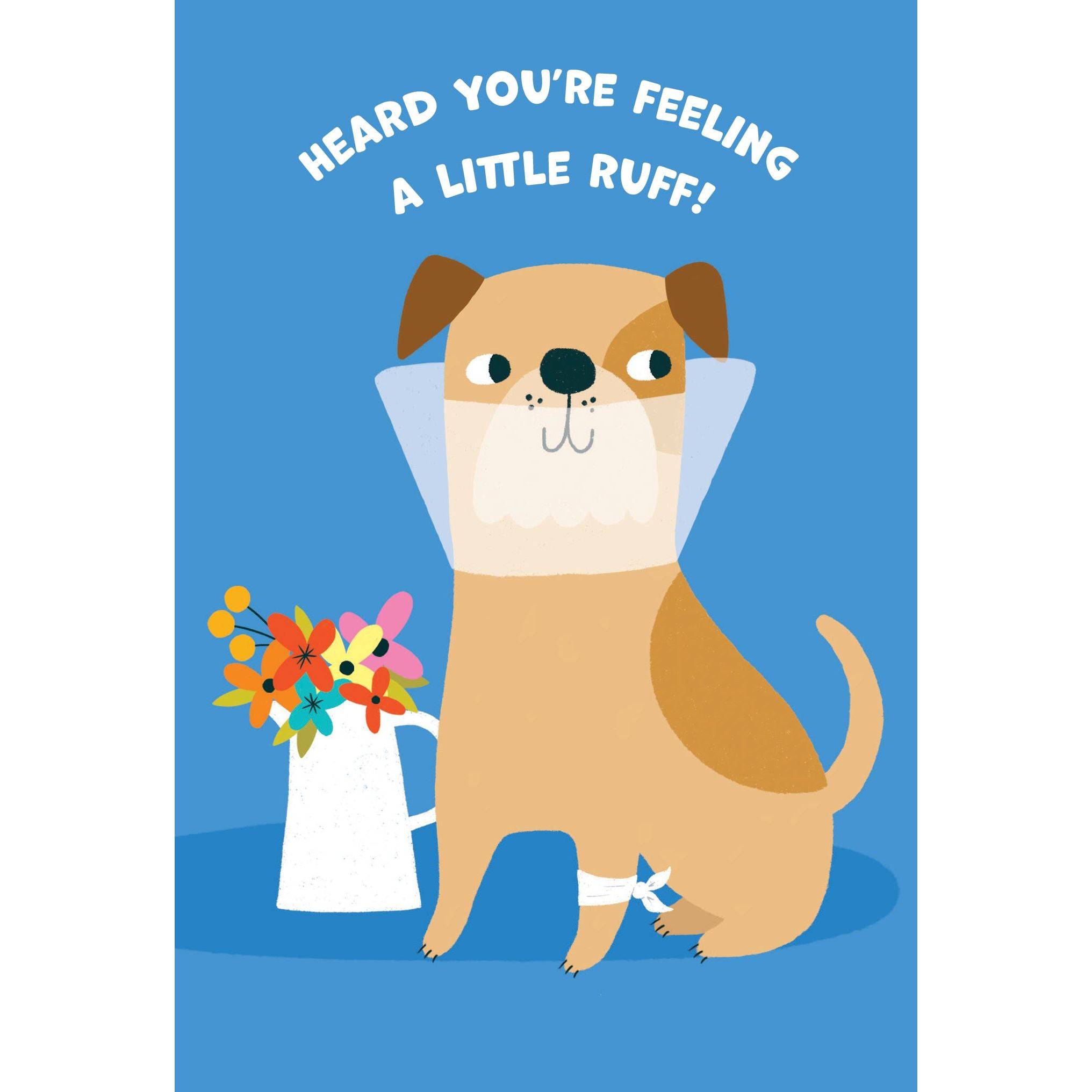 Pictura Sick Puppy Get Well Card featuring a cute puppy illustration, part of Pictura's collection of everyday greeting cards.